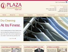 Tablet Screenshot of plazacleanersmaplegrove.com